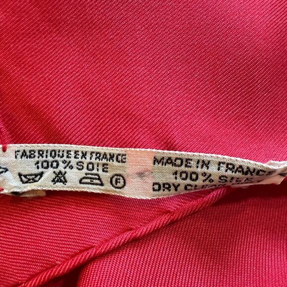 Hermes Les Cavaliers d'Or Silk Scarf Red and Gold - Picture 8 of 11